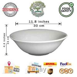 12 Large Ceramic Bowl Salad Pasta Soup Fruit Cereal Serving Bowl