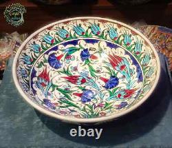 12 Large Turkish Ceramic Bowl Pasta Salad Soup Fruit Cereal Serving Bowl