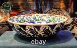 12 Large Turkish Ceramic Bowl Pasta Salad Soup Fruit Cereal Serving Bowl