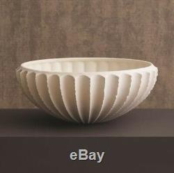 17 Dia. Lilly Bowl Artisan Handcrafted Portuguese Ceramic Textured Ridges