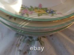 1960's Green floral dinnerware set- 89 pieces