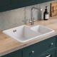 1.3 Bowl Undermount White Ceramic Kitchen Sink- Rangemaster Rustiqe CRUB3314WH