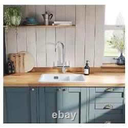 1.5 Bowl Undermount and Inset White Ceramic Kitchen Sink Rangemaste CRUB3315WH