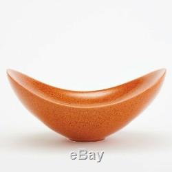 20 Swoop Bowl Ceramic Handmade Orange Reactive Glaze Large Round Best Selling