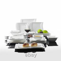 26pc Complete Dinner Set Ceramic Plates Cups Saucers Kitchen Dinning Service Set