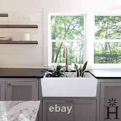 30-Inch Single Bowl Fireclay Ceramic Farmhouse Kitchen Sink