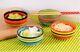 3 x Colored CERAMIC bowls / CEREAL BREAKFAST dessert bowls / 15cm, 600 ML