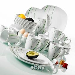 40pc Dinner Set Dinnerware Crockery Serving Dining for 8 Plates Bowl Egg Cup New