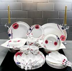 44 piece Melamine Dinner Set Tableware Rice Dish Soup Bowl With Lid Home Outdoor