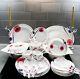 44 piece Melamine Dinner Set Tableware Rice Dish Soup Bowl With Lid Home Outdoor