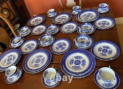 48 Piece Spode Fitzhugh Blue & White Pottery /Porcelain Dinner Service