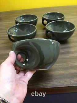 5 Vintage Elan McPherson Flavour Design Buddha Cupping Bowl Mug Dark Gray
