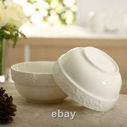 700ml Nordic style Porcelain White Ceramic Bowls, PACK OF 5 LARGE BREAKFAST BOWL