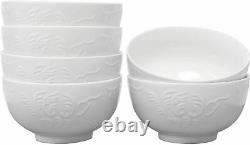 700ml Nordic style Porcelain White Ceramic Bowls, PACK OF 5 LARGE BREAKFAST BOWL