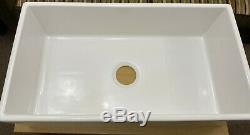830x460x250m Single Bowl Belfast Style Ribbed Ceramic Kitchen Sink