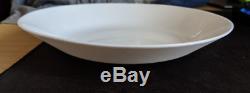 8.5 Ceramic Salad/Pasta Bowls, PLATES Set, Shallow & White, Set of 6
