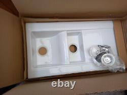 Abode AW1004 1.5 Bowl Ceramic Sink White BNIB