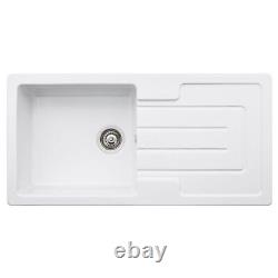 Abode Acton 1.0 Bowl Ceramic Kitchen Sink With Reversible Drainer 1000mm L x 500