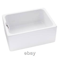 Abode New Belfast 1.0 Bowl Ceramic Kitchen Sink 595mm L x 455mm W White