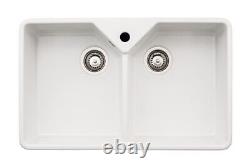 Abode Provincial Double Bowl Belfast Style Ceramic Sink