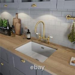 Abode Sandon 1.0 Bowl Ceramic Kitchen Sink 595mm L x 460mm W White