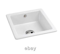Abode matrix CR25 Main Bowl White Glazed Ceramic Undermount/Overmount RRP £424