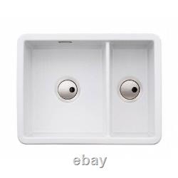 Abode sandon 1.5 bowl Undermount ceramic white sink