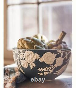 Anthropologie Turkuaz Kitchen Posy Ceramic Serving Bowl Salad Bowl