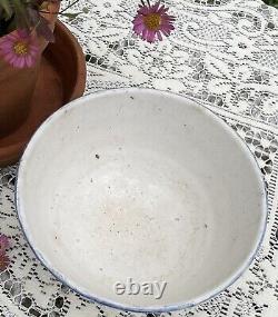 Antique 19th Century Spongeware Pottery Bowl