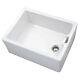 Astini Belfast 100 1.0 Bowl White Ceramic Kitchen Sink & Chrome Strainer Waste