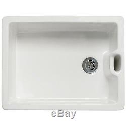 Astini Belfast 100 1.0 Bowl White Ceramic Kitchen Sink & Traditional 25411CH Tap