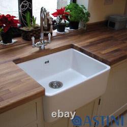 Astini Belfast 600 1.0 B Ceramic Kitchen Sink, Waste & Colonial 7018/CP/WL Tap