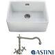 Astini Belfast 600 1.0 Bowl White Ceramic Kitchen Sink, Waste & Tap