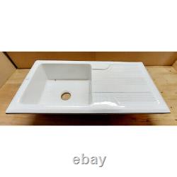 Astini Canterbury 100 1.0 Bowl Gloss White Ceramic Kitchen Sink