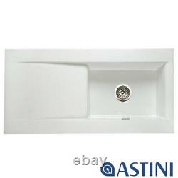 Astini Desire 100 1.0 Bowl Gloss White Ceramic Kitchen Sink Graded Refurbished