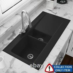 Astini Desire 150 1.5 Bowl Matt Black Ceramic Kitchen Sink