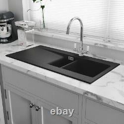 Astini Desire 150 1.5 Bowl Matt Black Ceramic Kitchen Sink