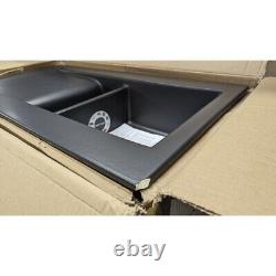 Astini Desire 150 1.5 Bowl Matt Black Ceramic Kitchen Sink