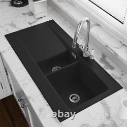 Astini Desire 150 1.5 Bowl Matt Black Ceramic Kitchen Sink