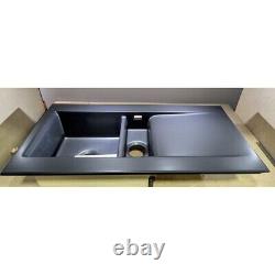 Astini Desire 150 1.5 Bowl Matt Black Ceramic Kitchen Sink