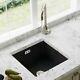 Astini Hampton 100 1.0 Bowl Matt Black Ceramic Undermount Kitchen Sink & Waste