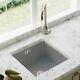 Astini Hampton 100 1.0 Bowl Matt Grey Ceramic Undermount Kitchen Sink & Waste