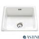 Astini Hampton 100 1.0 Bowl White Ceramic Undermount/Inset Kitchen Sink