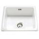 Astini Hampton 100 1.0 Bowl White Ceramic Undermount Kitchen Sink & Chrome Waste