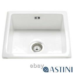Astini Hampton 1.0 Bowl White Ceramic Undermount/Inset Kitchen Sink Grade B