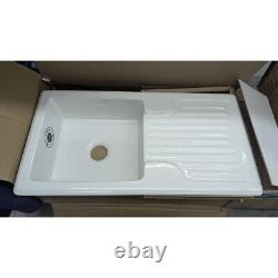 Astini Rustique 100 1.0 Bowl White Ceramic Kitchen Sink