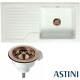 Astini Rustique 100 1.0 Bowl White Ceramic Kitchen Sink & Copper Waste