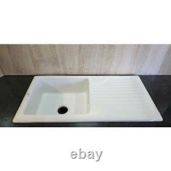 Astini Rustique 100 1.0 Bowl White Ceramic Kitchen Sink Grade B