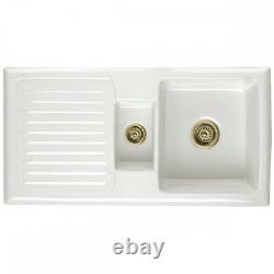 Astini Rustique 150 1.5 Bowl White Ceramic Kitchen Sink