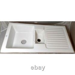 Astini Rustique 150 1.5 Bowl White Ceramic Kitchen Sink